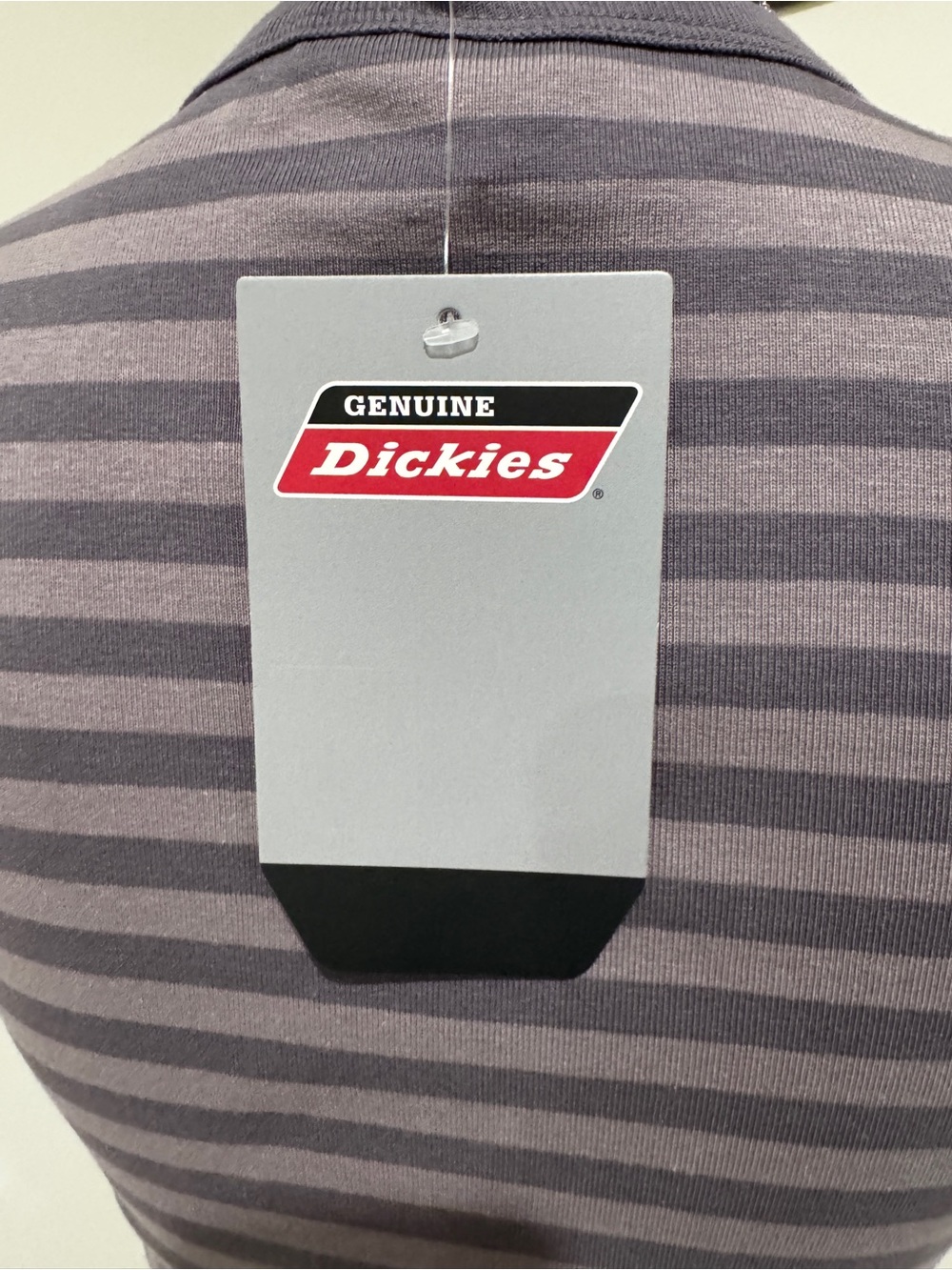 Dickies Women's Gray Stripe Crewneck Tee with White Logo - Picture 6 of 6